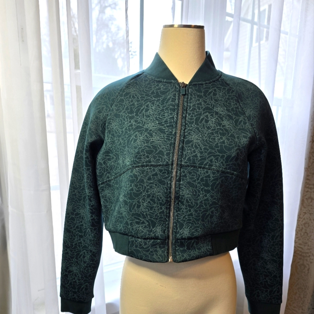 Balance Athletica Floral Green Women's Jacket, size Small
